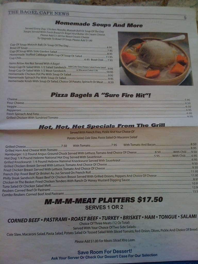 Menu at The Bagel Cafe, Las Vegas, 301 N Buffalo Dr