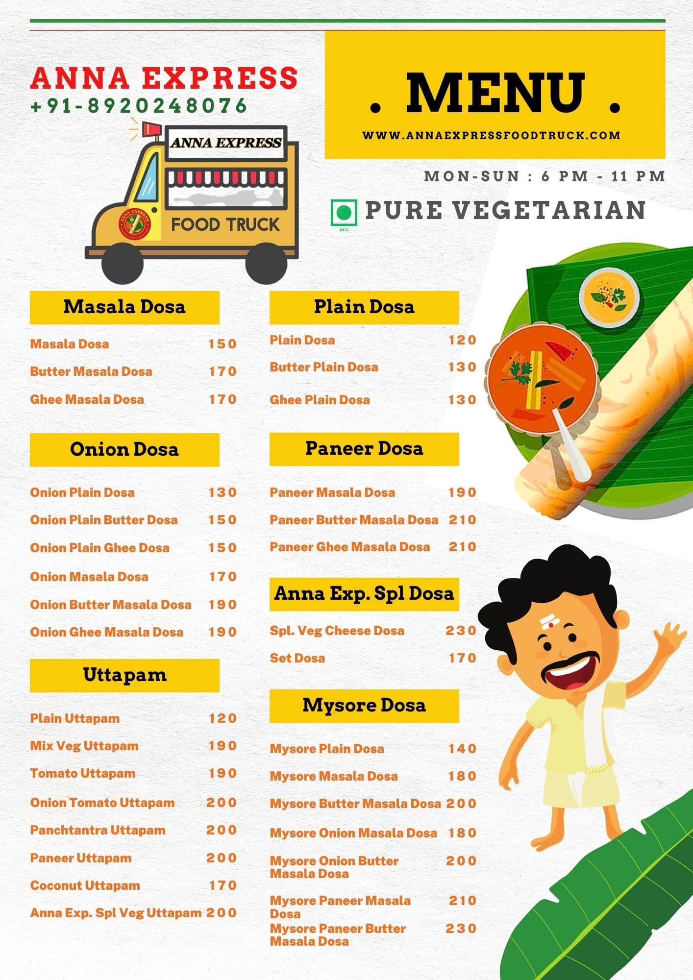 Menu of Anna Express, Gaur City 1, Greater Noida