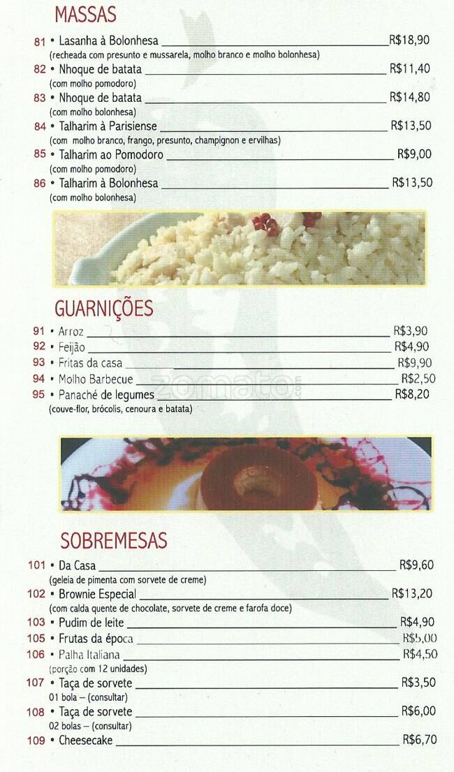 Pimenta Doce cardápio