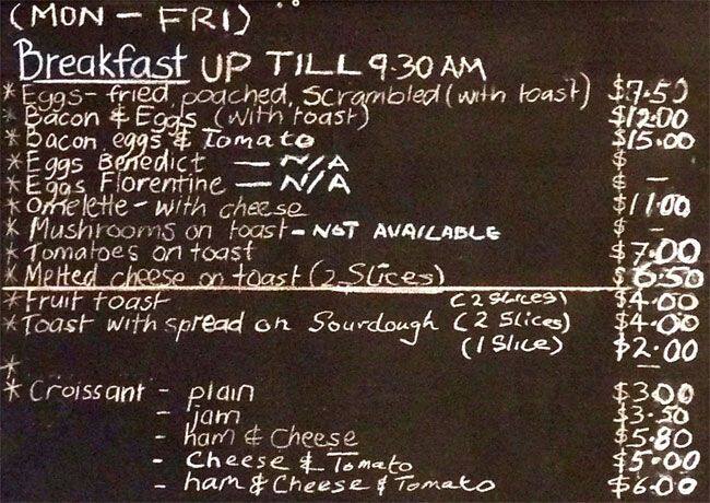 Carta de Cafe on High