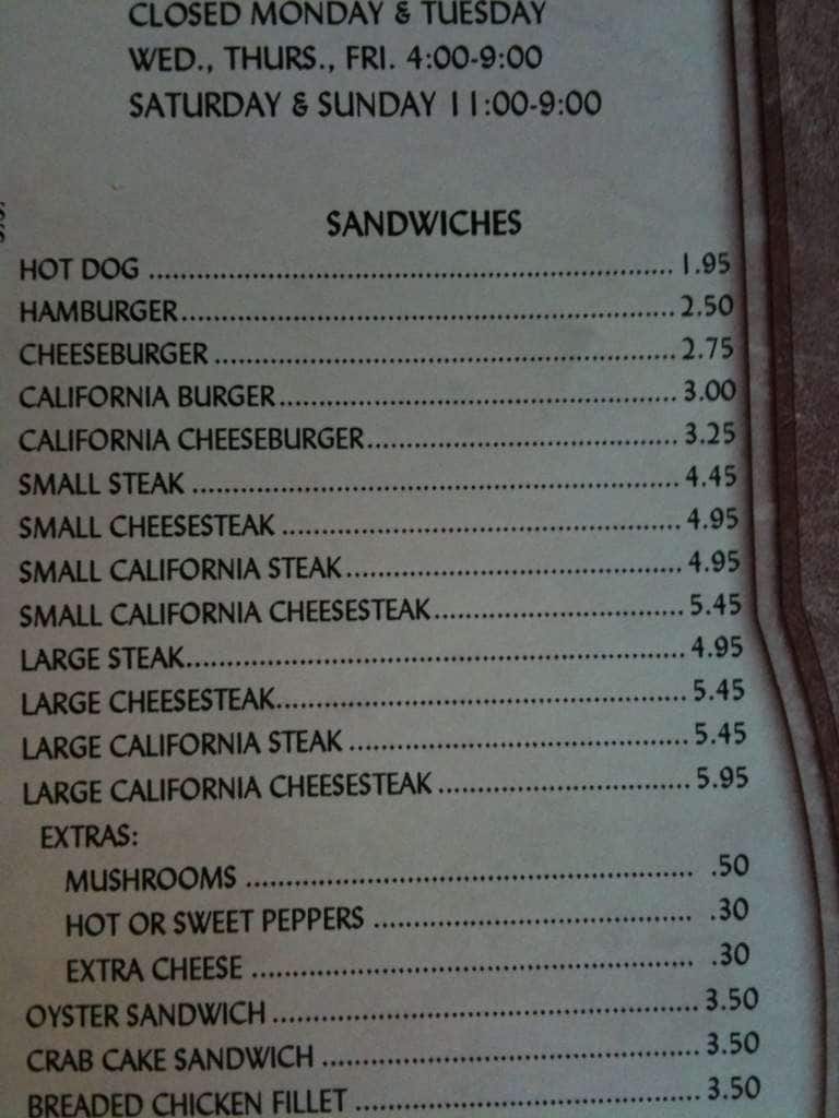 Menu at Kauffman's BarBQue Restaurant, Bethel
