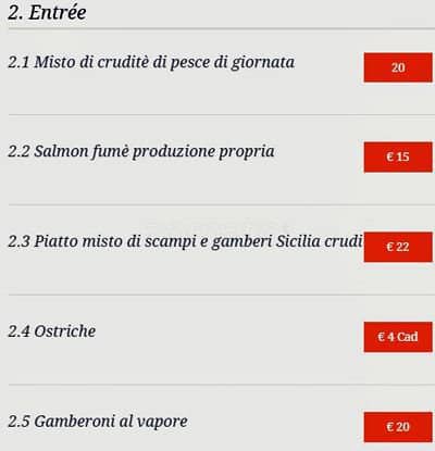 Menu di La Gintoneria di Davide 