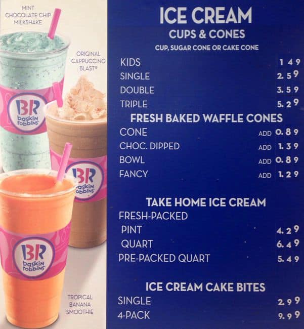 BaskinRobbins Menu, Menu for BaskinRobbins, Bristol, Bucks County Urbanspoon/Zomato