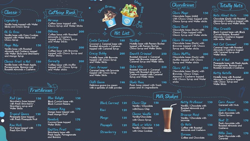 Menu of Mist n Creams, Whitefield, Bangalore