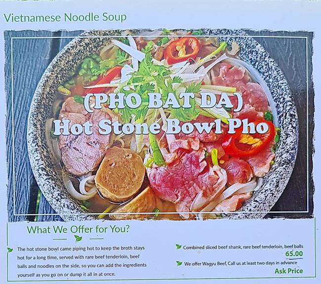 Menu at Vietnamese Snack Food Cafe Restaurant JLT Branch, Dubai