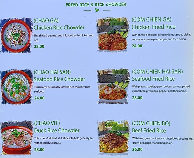 Menu at Vietnamese Snack Food Cafe Restaurant JLT Branch, Dubai