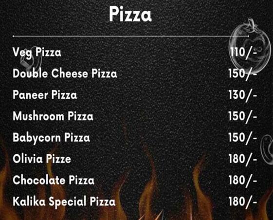 Kalika Express Menu Menu of Kalika Pizza, Wagholi, Pune