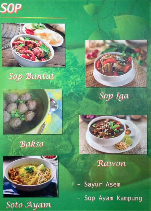 Dutaresto menu