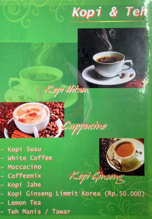 Dutaresto menu