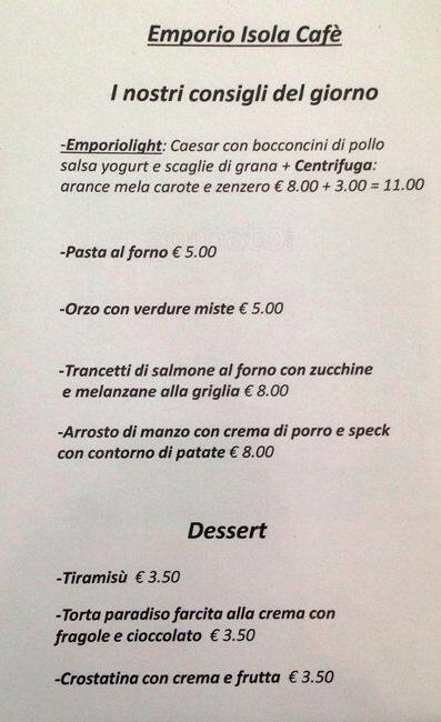 Menu di Emporio 56 