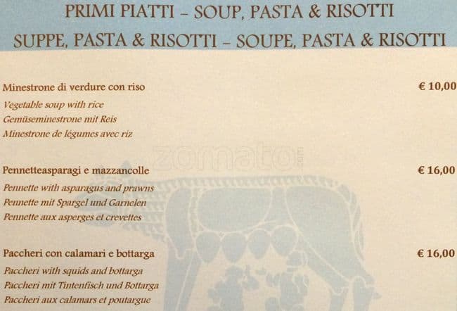 Menu di Belisario Restaurant - Hotel Vittoria 