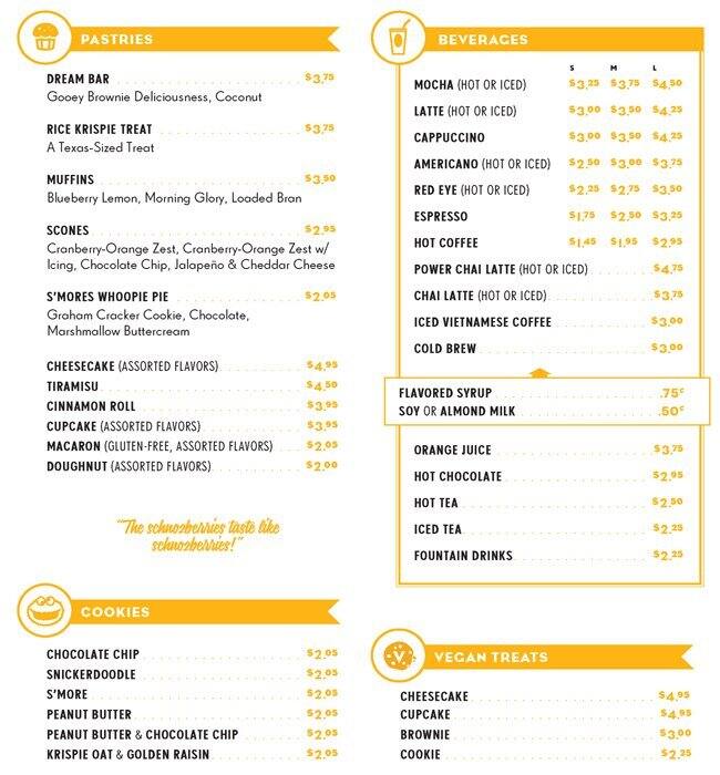 Carta de Slake Café
