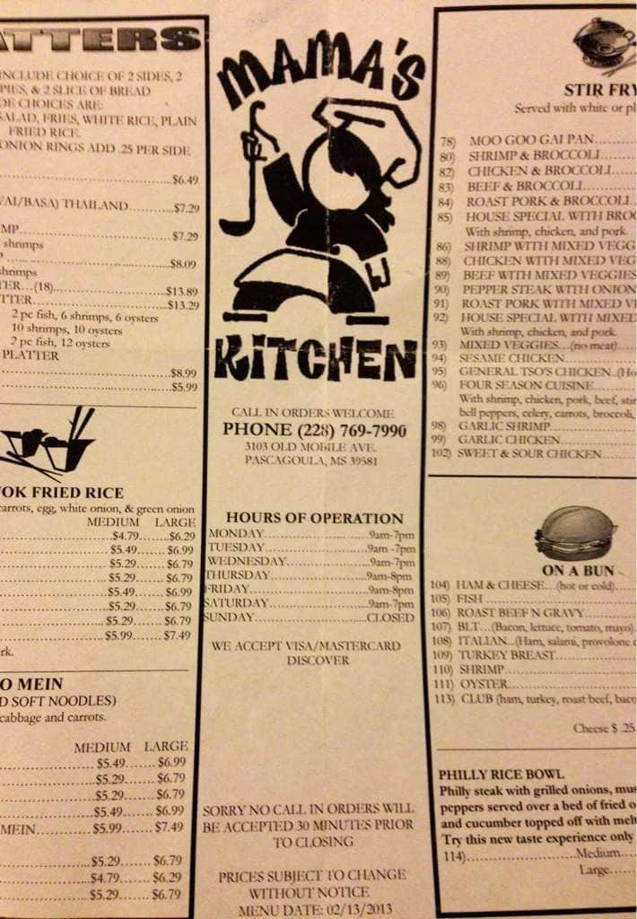 Mama S Kitchen Menu Menu Restauracji Mama S Kitchen Pascagoula   Ed650f4a1ad54c70947c347ae9b736cd 