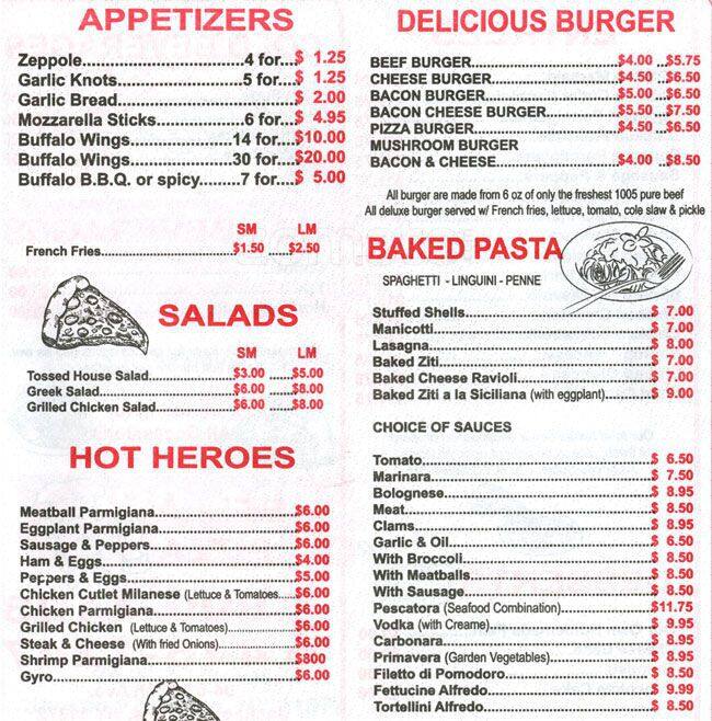 Bella Pizza De Queens Menu, Menu for Bella Pizza De Queens, Jackson