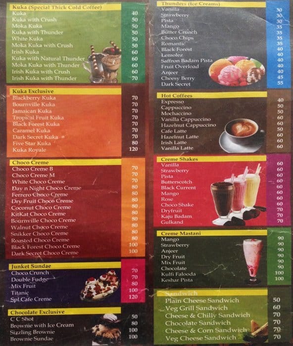 Cafe Creme Menu, Menu for Cafe Creme, Swargate, Pune - Zomato