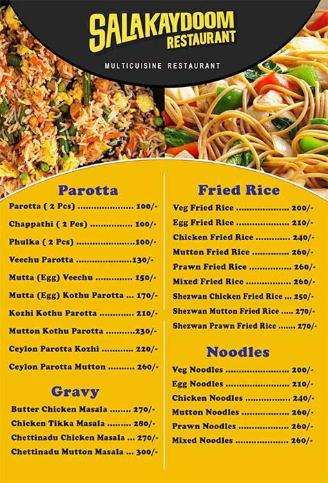 Salakaydoom Restaurant Menu, Menu for Salakaydoom Restaurant ...