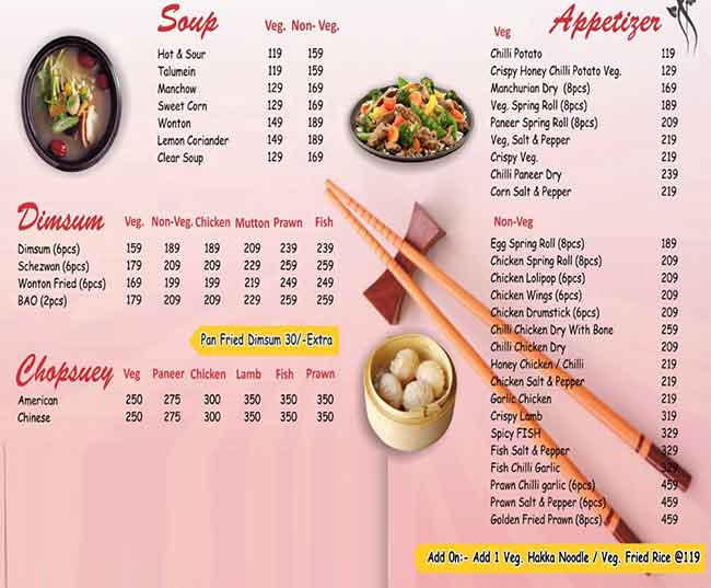 Menu of The Singaporean Wok, Hajipur, Noida