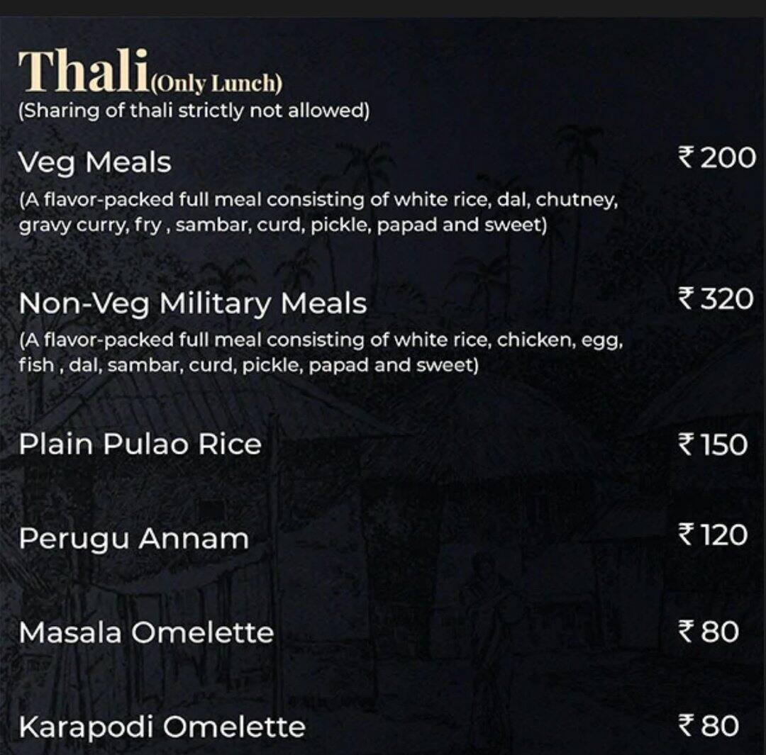 Menu of Babai Hotel, Tolichowki, Hyderabad