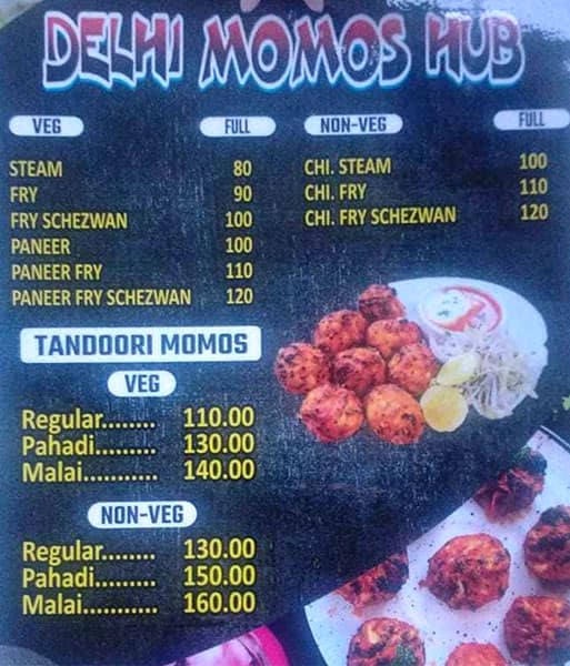 Menu of Delhi Momos Hub, Nalasopara, Mumbai