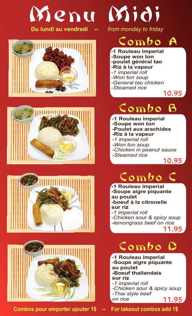 Thmor Da Menu, Menu for Thmor Da, SaintMichel, Montreal Urbanspoon