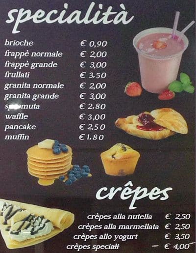 Menu di Yogorino 