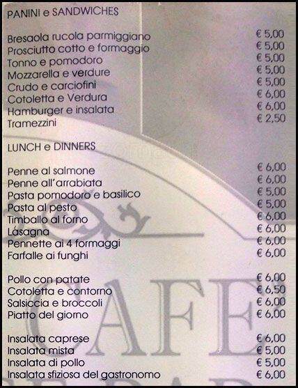 Menu di Gengi Cafe' 