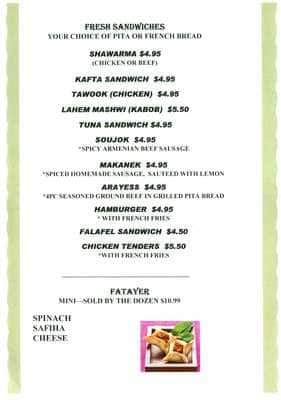the restaurant information including the hayats kitchen menu items and prices may have been modified since the last website update - Hayats Kitchen the restaurant information including the hayats kitchen menu items and prices may have been modified since the last website update - Hayats Kitchen