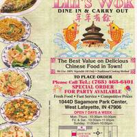Lin S Wok Menu Menu For Lin S Wok West Lafayette Lafayette
