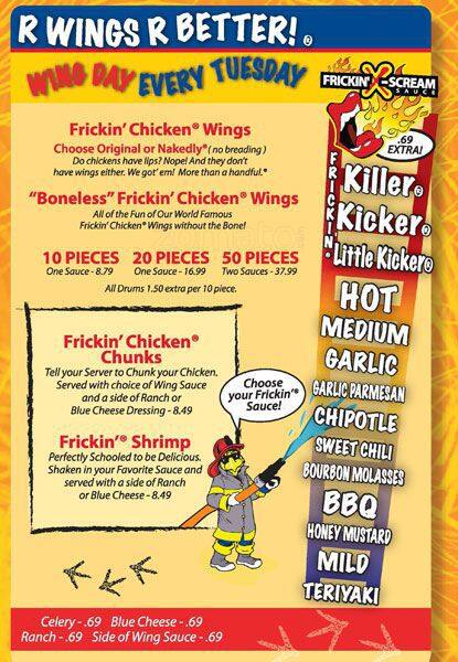 Frickers Menu Menu For Frickers Miamisburg Dayton