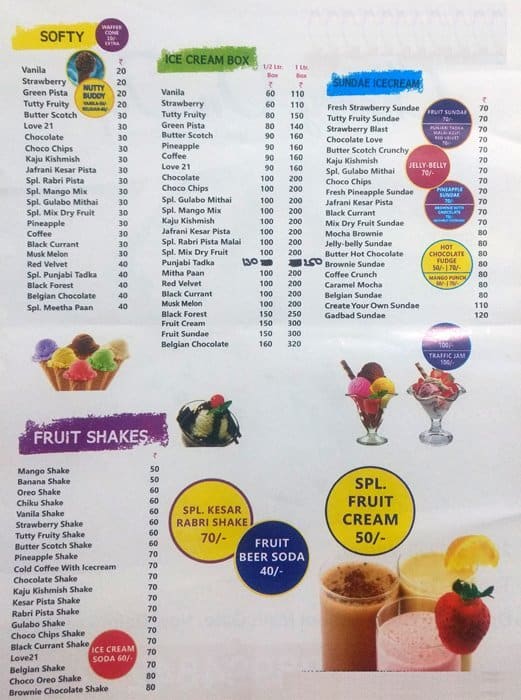 Cherry On Top Menu, Menu for Cherry On Top, Tagore Garden, New Delhi