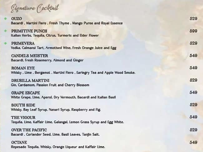 menu-of-candles-brewhouse-hebbal-bangalore