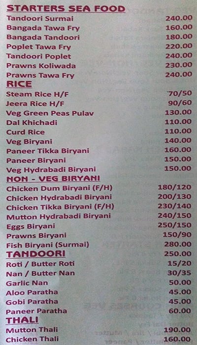 Menu At Hotel Madhur, Pimpri-chinchwad, Capital Tower