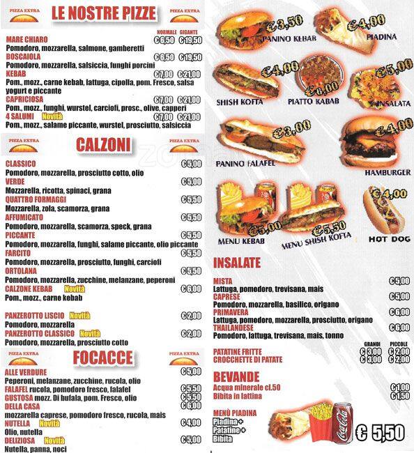 Menu di Pizza Extra 