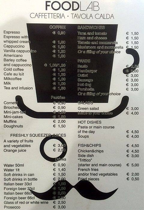 Menu da Foodlab Bar, Roma, Via Piave