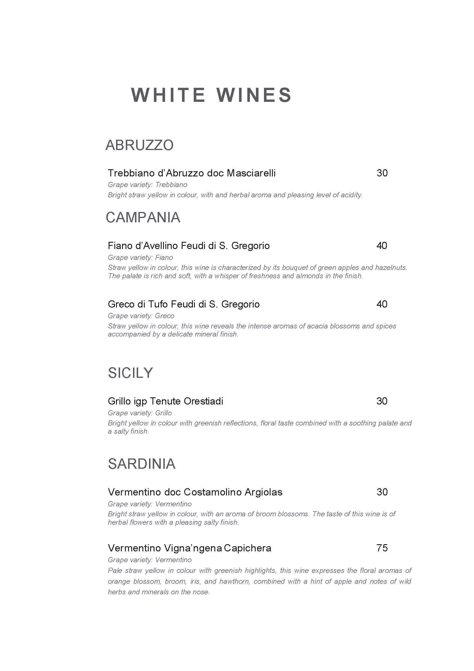 Menu di Hotel Indigo Rome - St. George Rome 