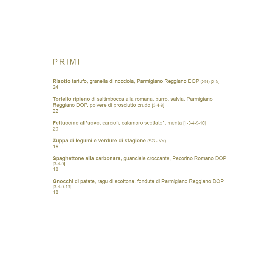 Menu di Hotel Indigo Rome - St. George Rome 