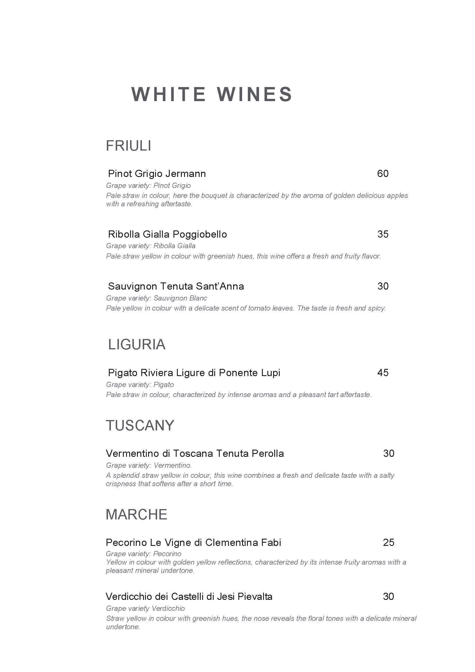 Menu di Hotel Indigo Rome - St. George Rome 