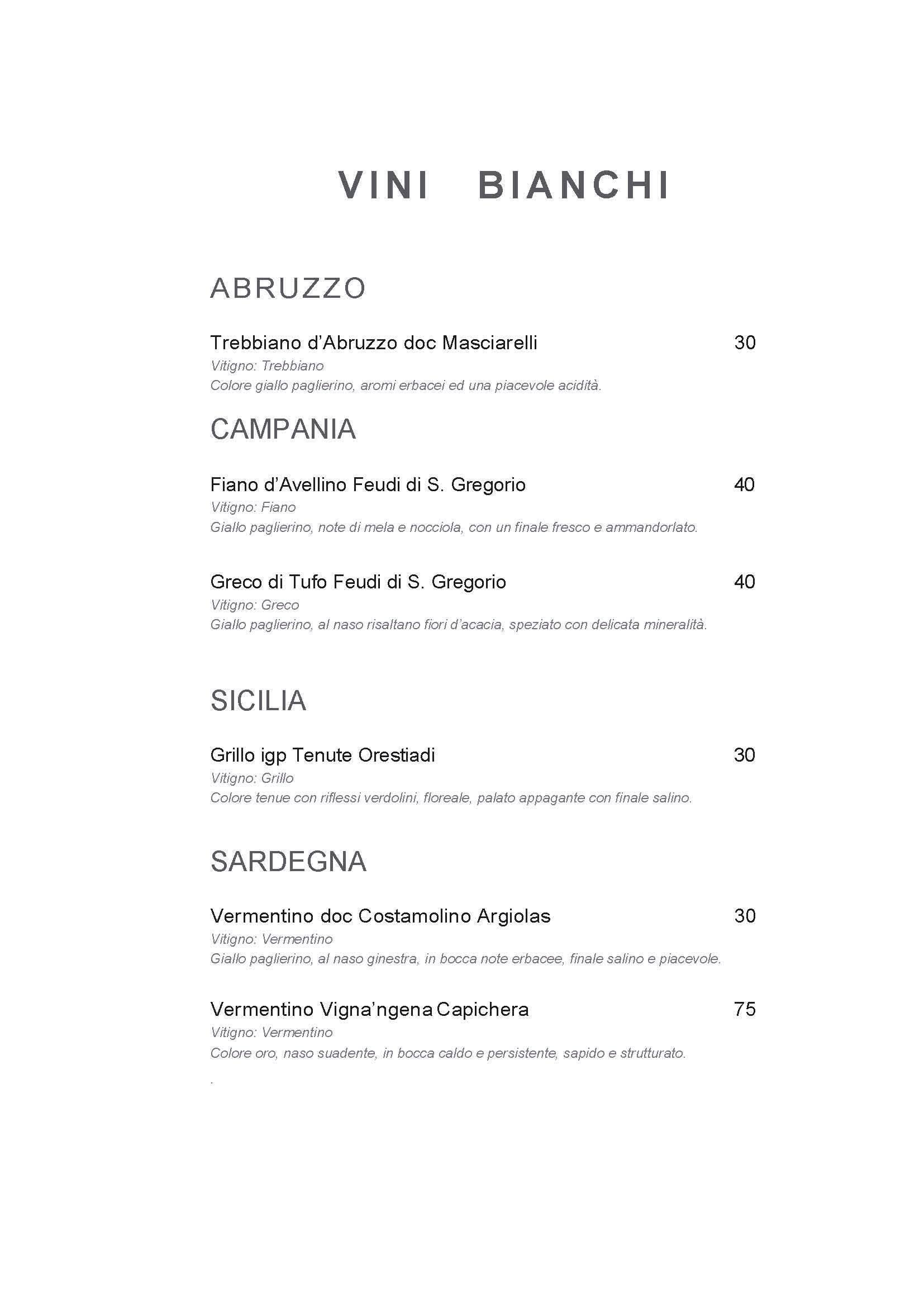 Menu di Hotel Indigo Rome - St. George Rome 