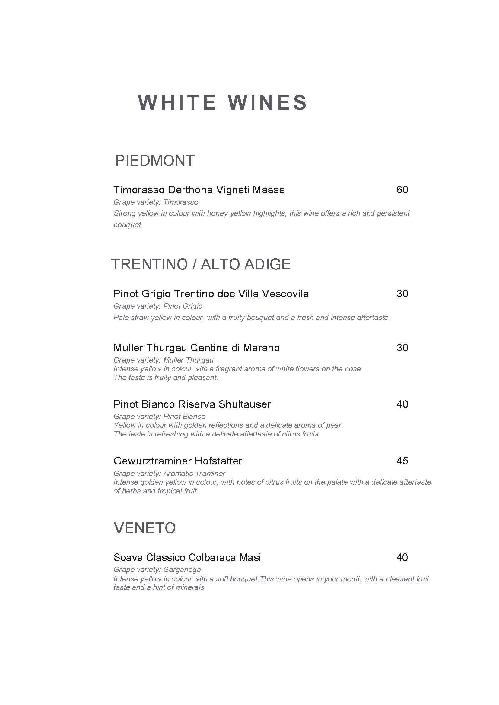 Menu di Hotel Indigo Rome - St. George Rome 