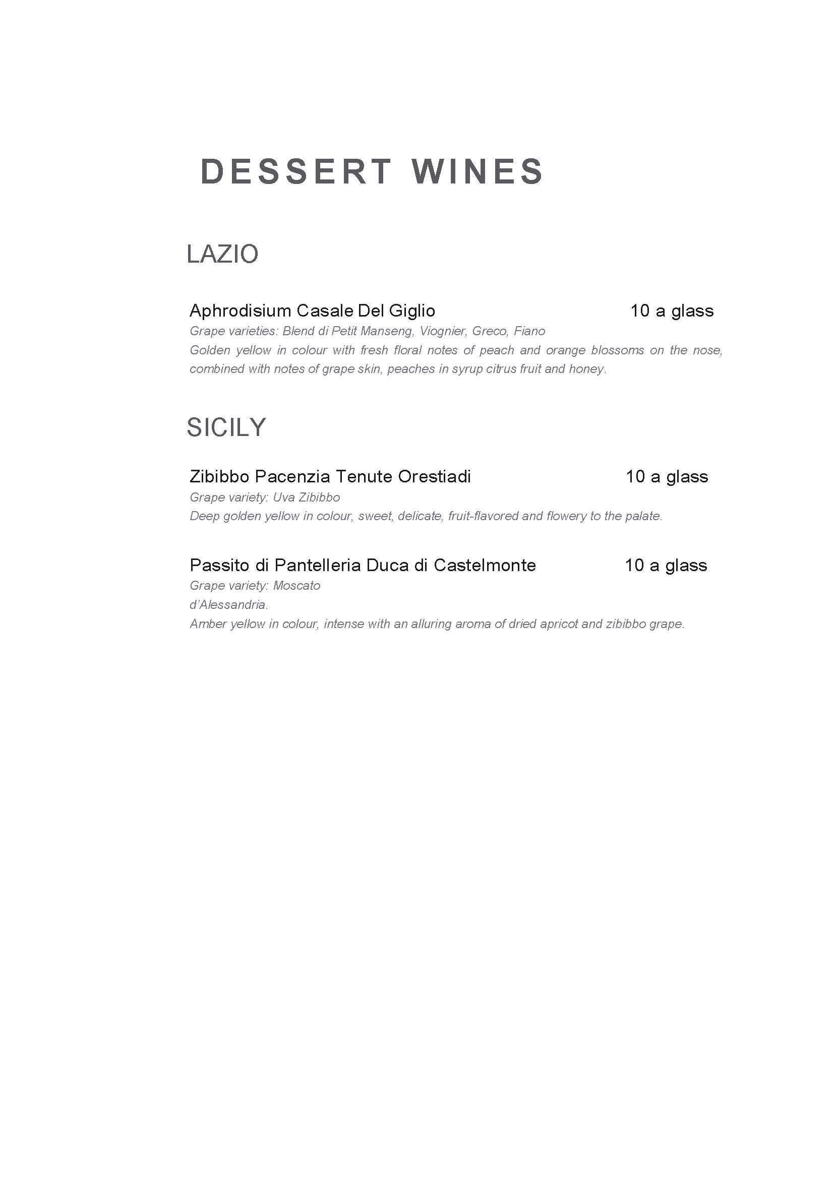 Menu di Hotel Indigo Rome - St. George Rome 