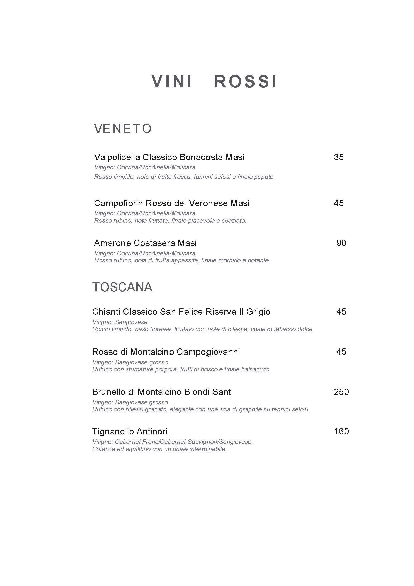 Menu di Hotel Indigo Rome - St. George Rome 