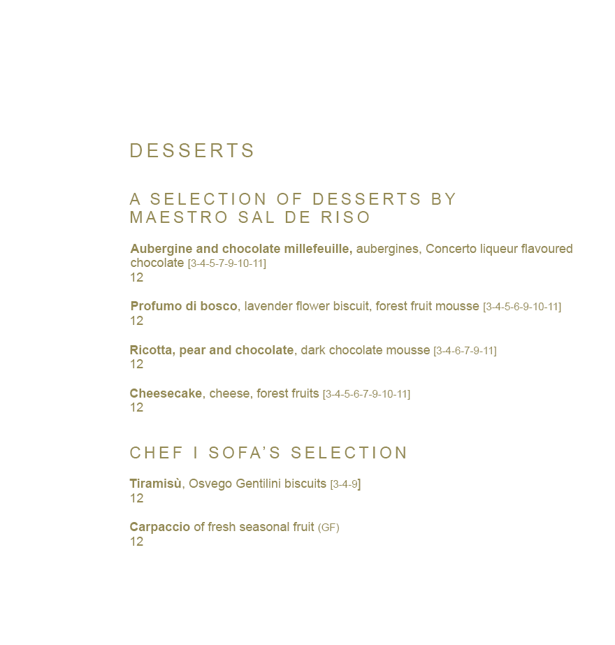 Menu di Hotel Indigo Rome - St. George Rome 