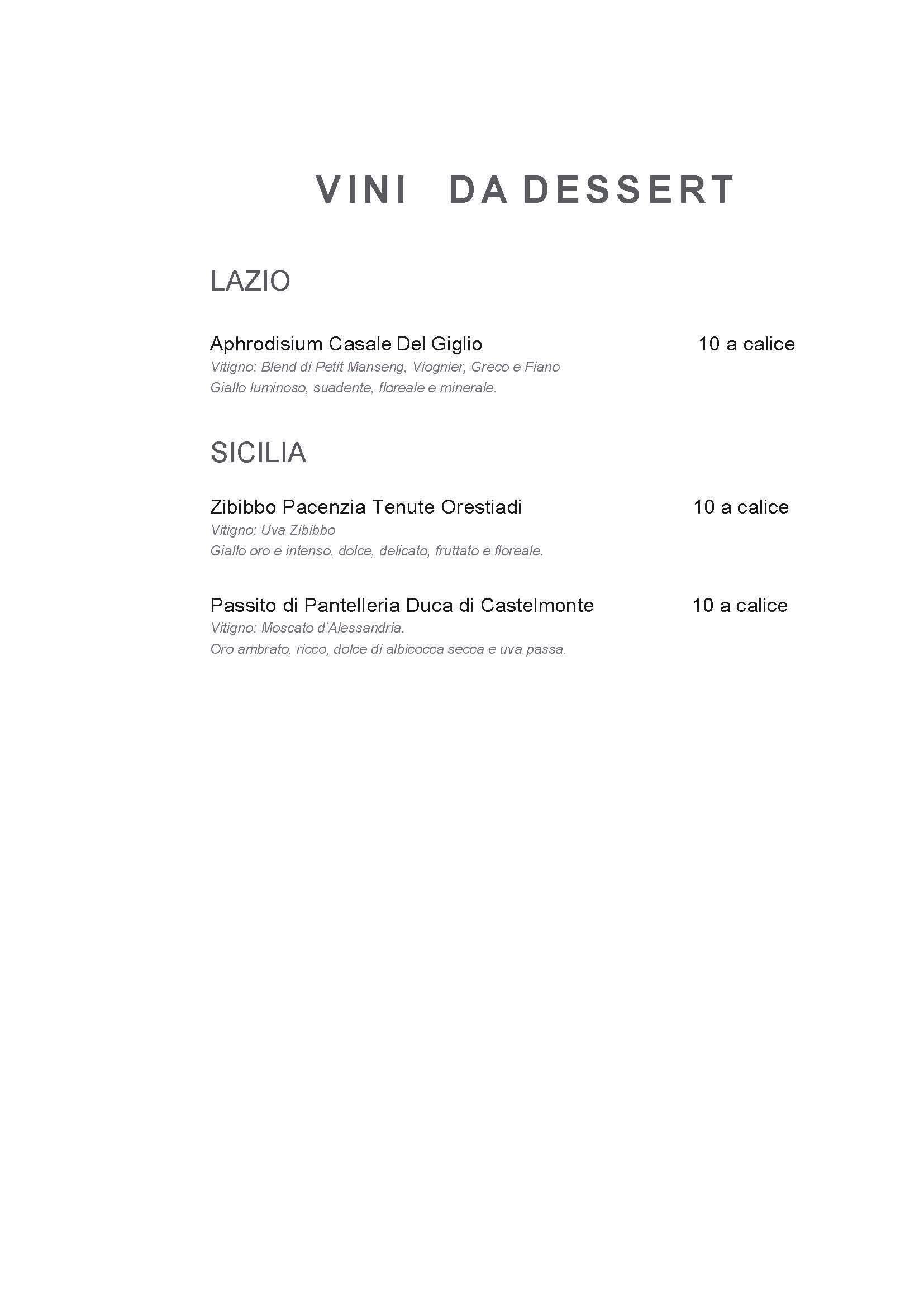 Menu di Hotel Indigo Rome - St. George Rome 
