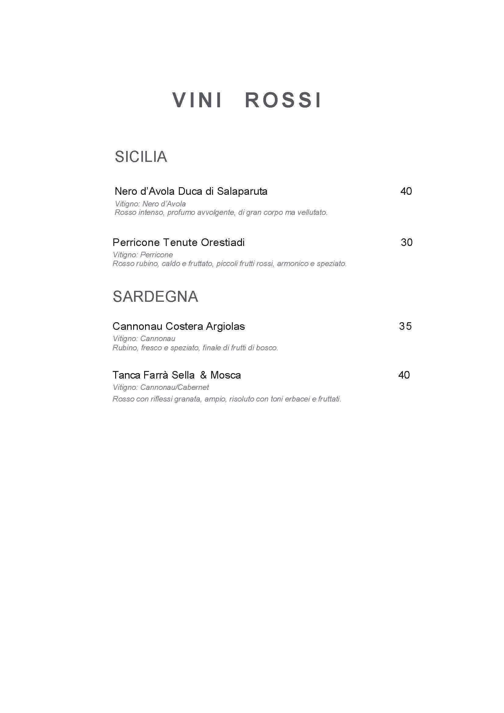 Menu di Hotel Indigo Rome - St. George Rome 