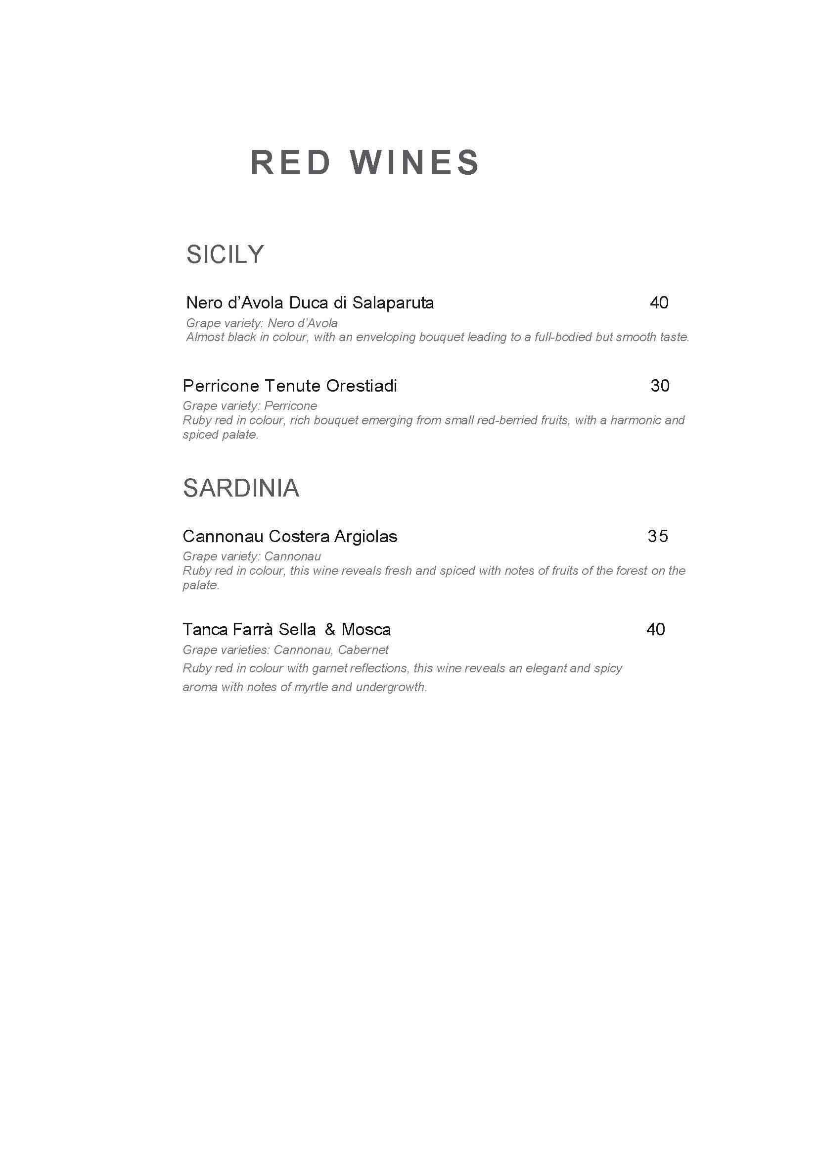 Menu di Hotel Indigo Rome - St. George Rome 