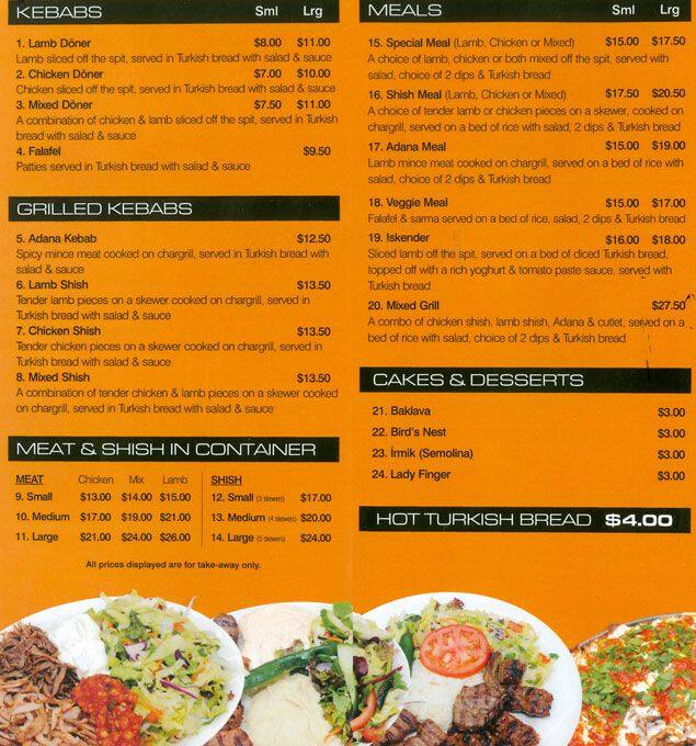 Melbourne Kebab Station Menu, Menu de Melbourne Kebab Station, Niddrie