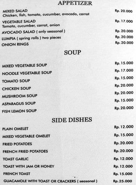 Bamboo Bali Menu Menu For Bamboo Bali Amed Bali Zomato - 