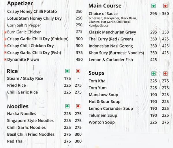 Menu at Bonsai Asian Kitchen, Gurugram