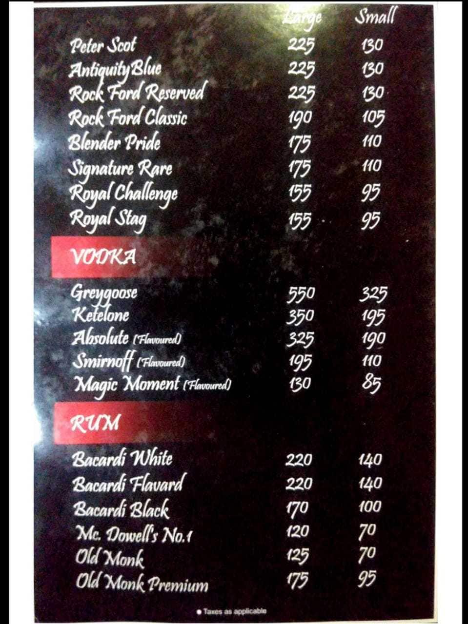 Menu of Bhoj Inn, Airport Area, Bhopal