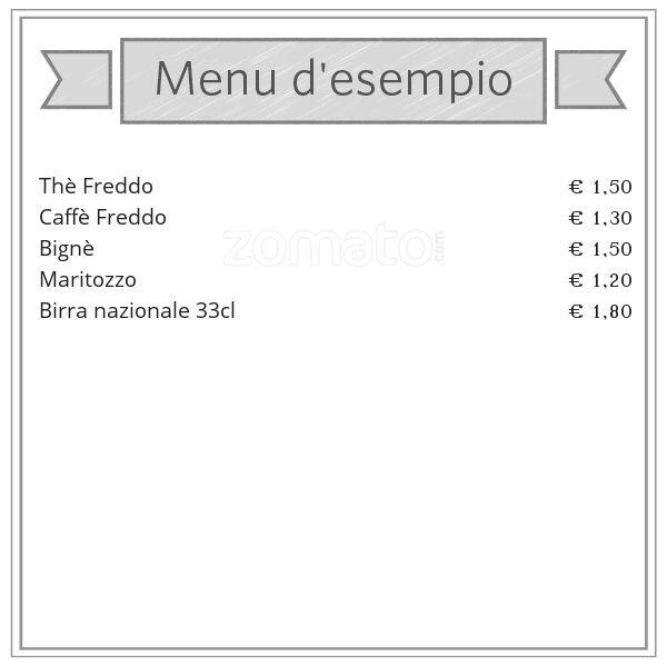 Menu di Bar della Stazione 